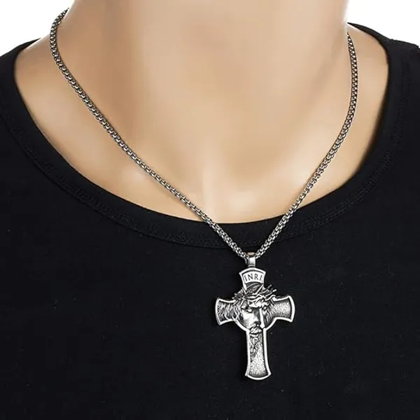 Pack_Of_2_Head_Pendant_Locket_with_Chain_for_Men_|_Antique_Silver_Alloy_Necklace_|_Bold_Stylish_Statement_Jewelry_Pendant_Chains_For_Men