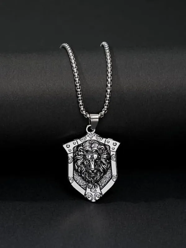 Men_Pendant_Lion_Head_Shield_Locket_with_Stainless_Steel_Silver_Neck_Chain_For_Boy_|_Couple_Gifts_for_Boyfriend_Girlfriend_Lockets_|_Pendant_for_Women_&_Girls