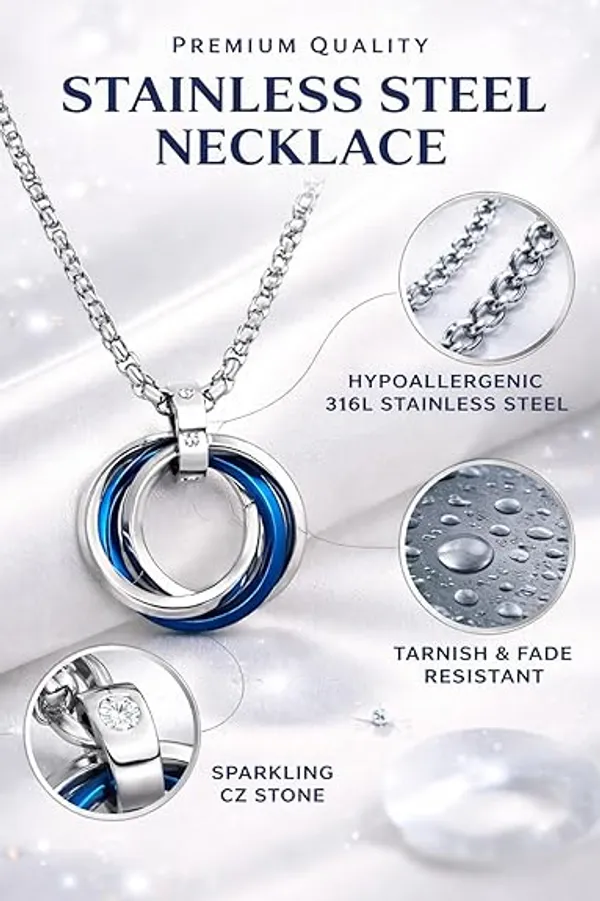 Silver_Chain_for_Man_Blue_Three-Ring_Necklace_for_Men,_Stylish_Neck_Chain_for_Boys,_Anime_Accessories,_Locket_for_Men,_Fashion_Jewelry