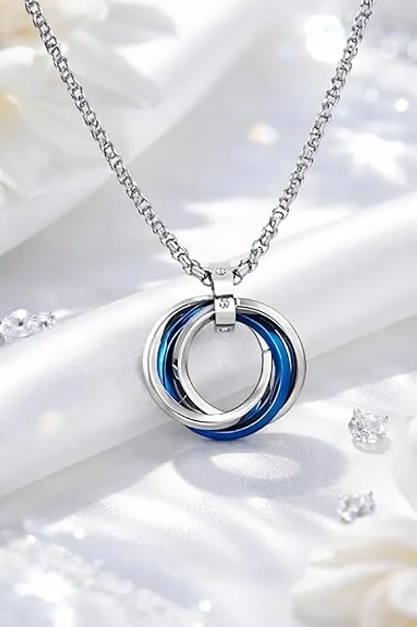 Silver_Chain_for_Man_Blue_Three-Ring_Necklace_for_Men,_Stylish_Neck_Chain_for_Boys,_Anime_Accessories,_Locket_for_Men,_Fashion_Jewelry