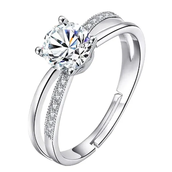 Silver_ring_Stone_ring_silver_stylish_engagement_wedding_Adjustable_promise_propose_American_diamond_Finger_Ring
