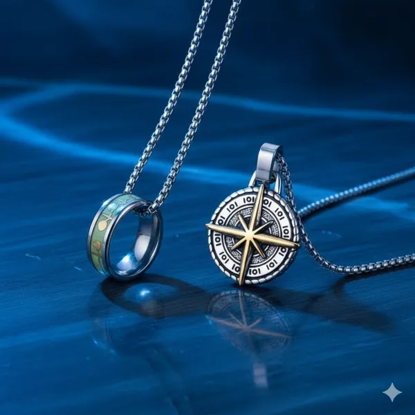 Silver_Chain_Pendant_For_Men_Boys_Men's_Jewellery_Pendant_Necklace_Silver_And_Gold_Alloy_Locket_Set_For_Men_Pack_Of_2