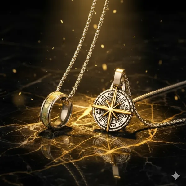 Silver_Chain_Pendant_For_Men_Boys_Men's_Jewellery_Pendant_Necklace_Silver_And_Gold_Alloy_Locket_Set_For_Men_Pack_Of_2