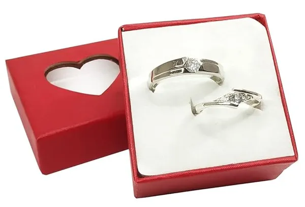 Set_of_2_Rings_for_women_girls_lovers_men_boys_Couple_girlfriend_Couples_Husband_wife_Stylish_Valentine_American_diamond_Adjustable_Heart_Love_2_Platinum_Silver_Finger_Ring_Combo