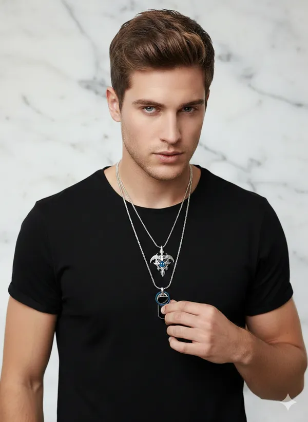 The_Lifestyle_Co._Men_Rhodium-Plated_Stones_Studded_Contemporary_Pendant_Pack_Of_3_Multicolor_Alloy_Locket_Set_For_Men