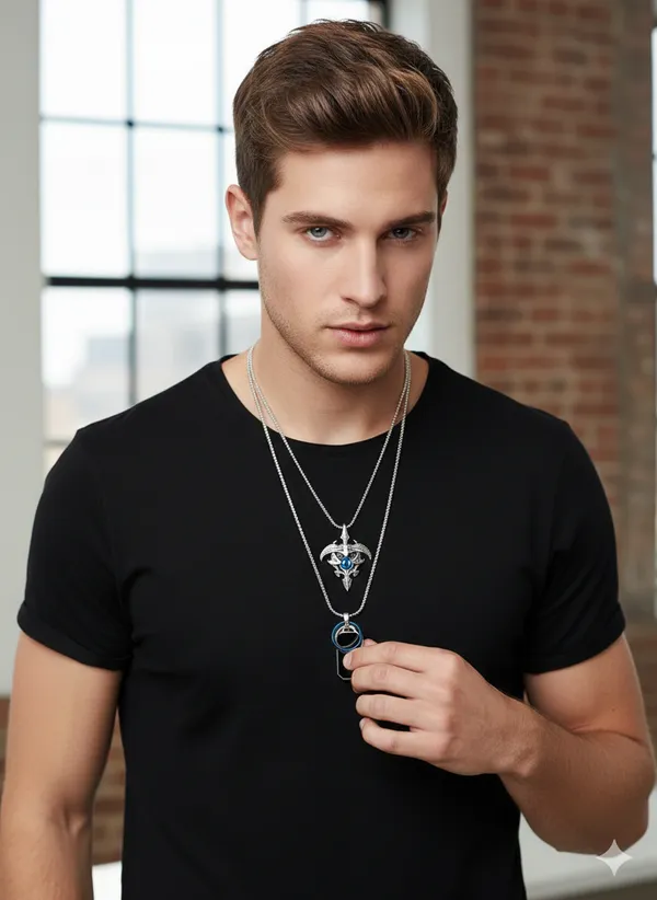 The_Lifestyle_Co._Men_Rhodium-Plated_Stones_Studded_Contemporary_Pendant_Pack_Of_3_Multicolor_Alloy_Locket_Set_For_Men