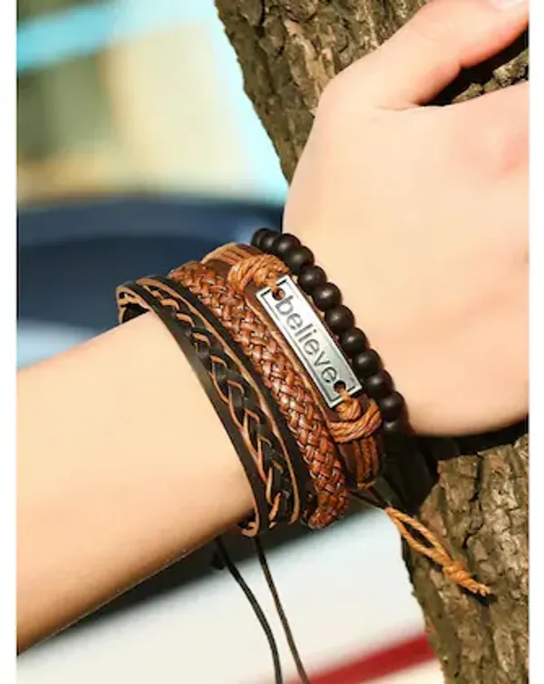 Set_Of_4_Natural_Stone_Beads_Inspirational_Believe_Words_Genuine_Leather_Multi_Strand_Bracelet_for_Men_and_Boys