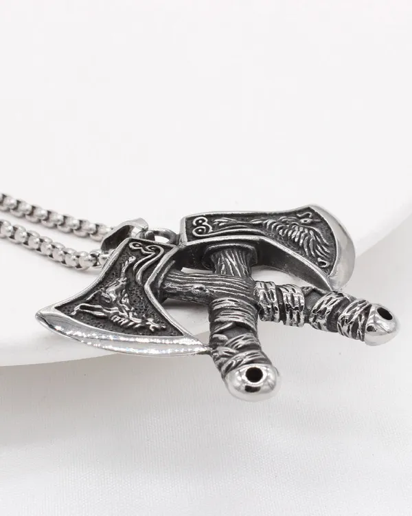 Pendant_Stainless_Steel_Retro_Nordic_Domineering_Wolf_and_Eagle_Necklace_Silver_Alloy_Locket_For_Men