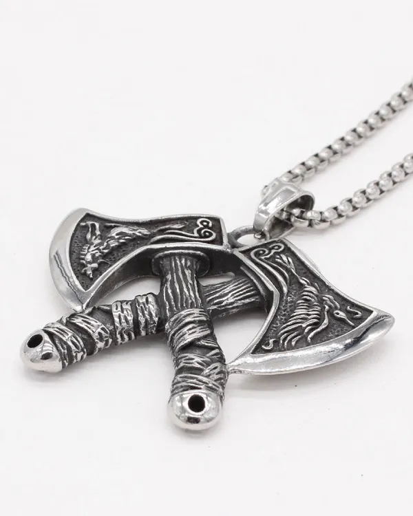 Pendant_Stainless_Steel_Retro_Nordic_Domineering_Wolf_and_Eagle_Necklace_Silver_Alloy_Locket_For_Men
