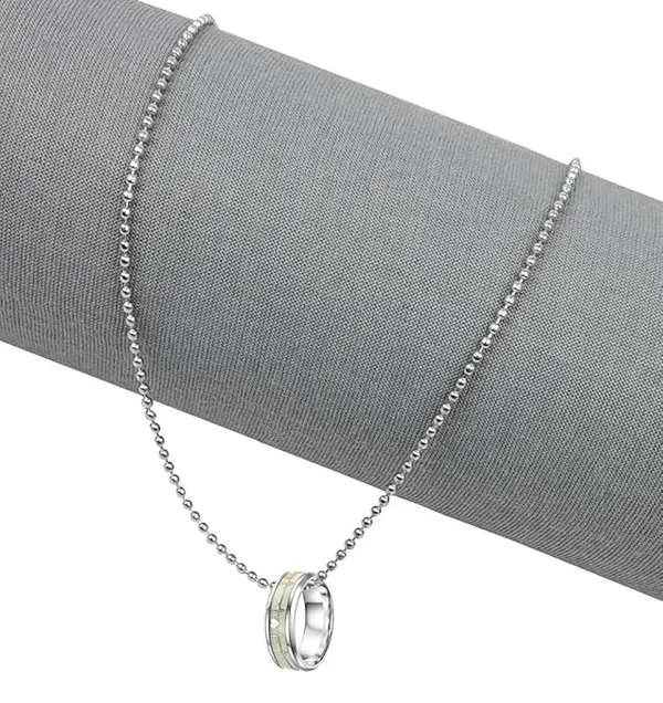Stainless_Steel_Valentine's_Day_Love_Couple_Radium_Glow_in_the_Dark_Promise_Heartbeat_Luminous_Ecg_Round_Shape_Circle_Ring_Locket_Pendant_Necklace_With_Ball_Chain