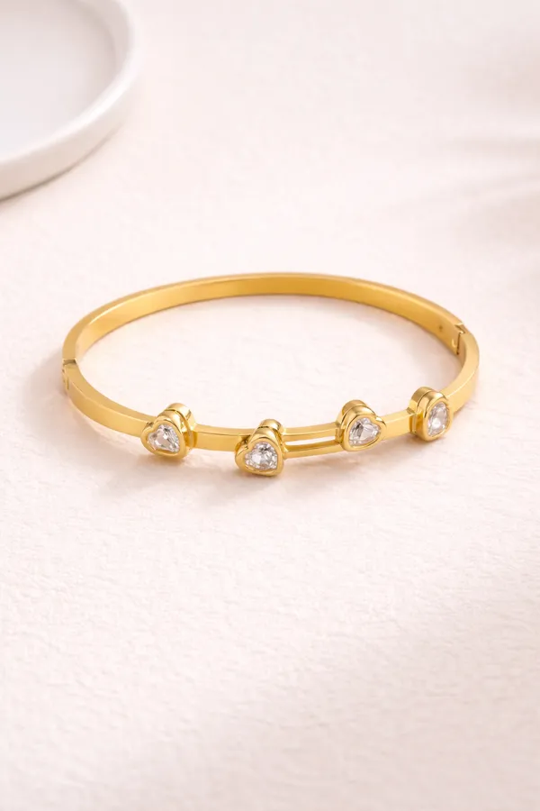 Gold_Plated_Stainless_Steel_Crystal_Stud_Bangle_Bracelet_For_Women
