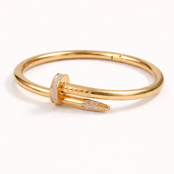 Gold_Plated_Stainless_Steel_Nail_Design_Bracelet_With_Stone_For_Women