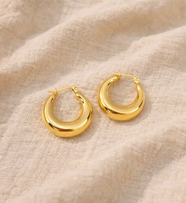 Gold_Plated_Stainless_Steel_Classic_Hoops_Earrings_For_Women
