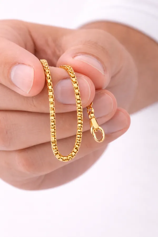 Gold_Plated_Stainless_Steel_Box_Chain_For_Men