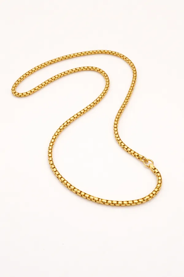 Gold_Plated_Stainless_Steel_Box_Chain_For_Men