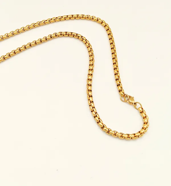 Gold_Plated_Stainless_Steel_Box_Chain_For_Men