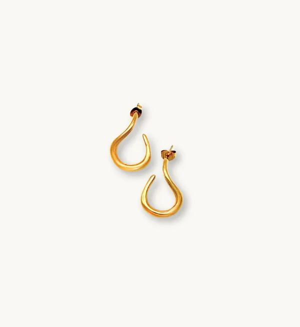 Gold_Plated_Stainless_Steel_Teardrop_Hoop_Earrings_For_Women