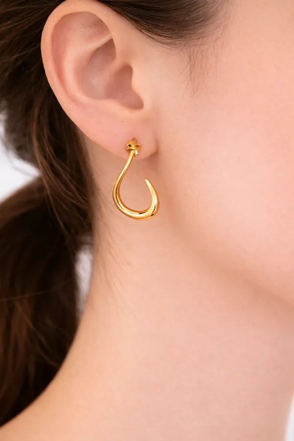 Gold_Plated_Stainless_Steel_Teardrop_Hoop_Earrings_For_Women