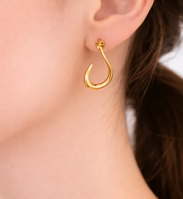 Gold_Plated_Stainless_Steel_Teardrop_Hoop_Earrings_For_Women