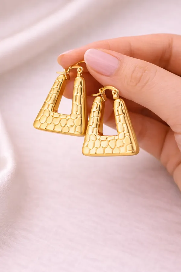 Textured_Triangle_Gold_Hoop_Earrings