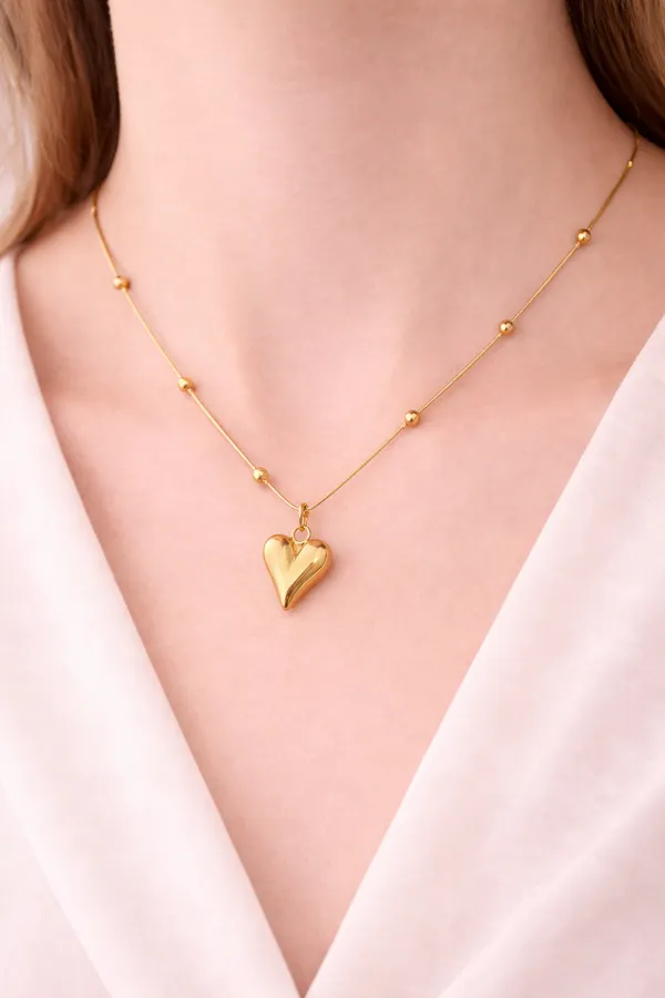 Gold_Plated_Stainless_Steel_Long_Heart_Pendant_For_Women