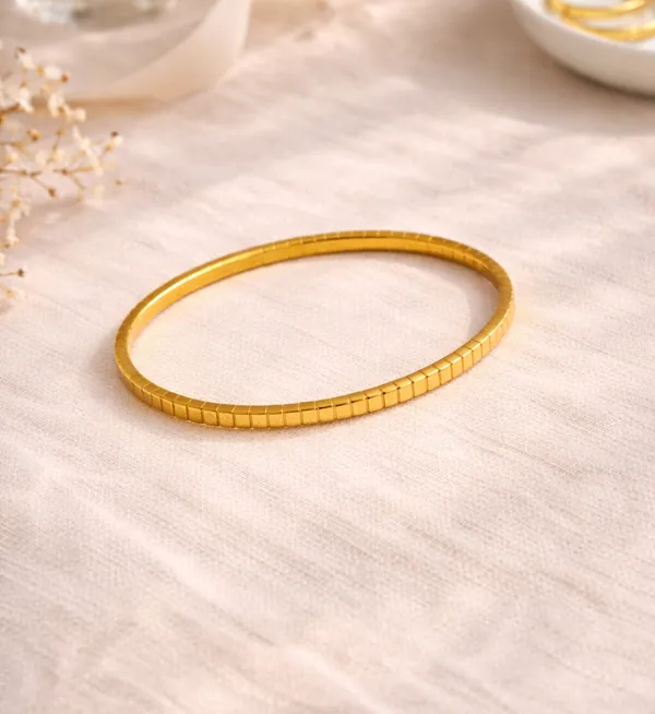 Gold_Plated_Stainless_Steel_Classic_Sleek_Bracelet_For_Women