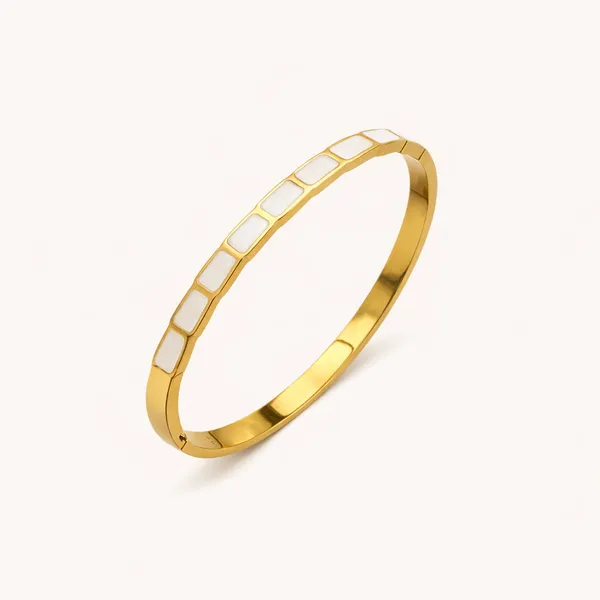 White_Enamel_Gold_Bracelet