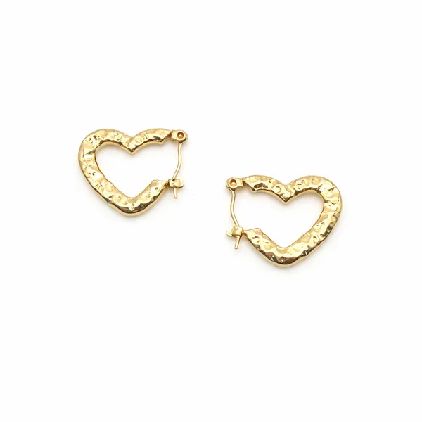 Textured_Heart_Gold_Hoop_Earrings