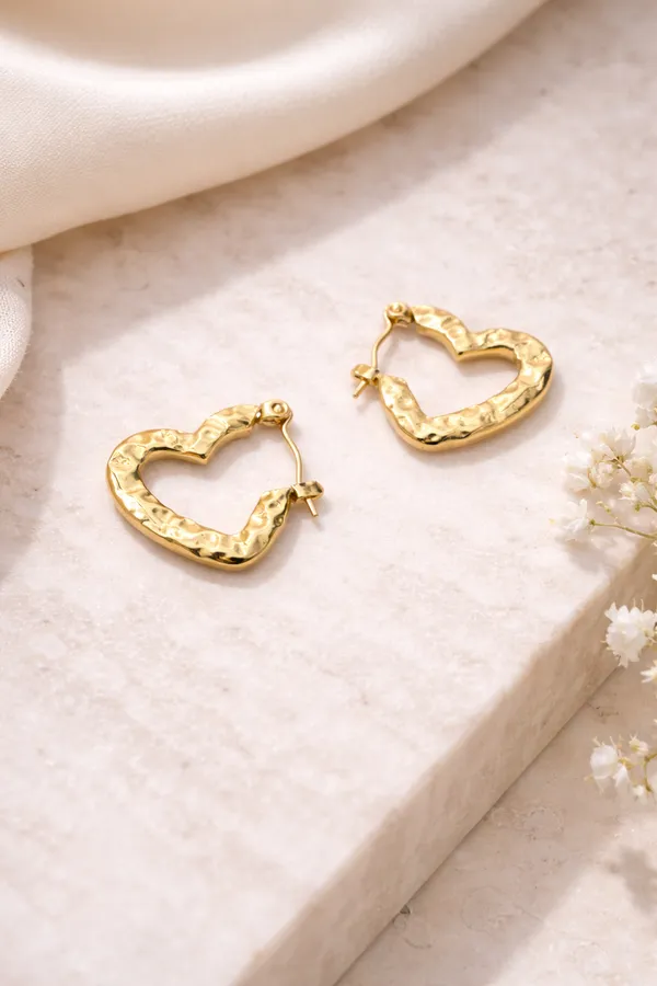 Textured_Heart_Gold_Hoop_Earrings