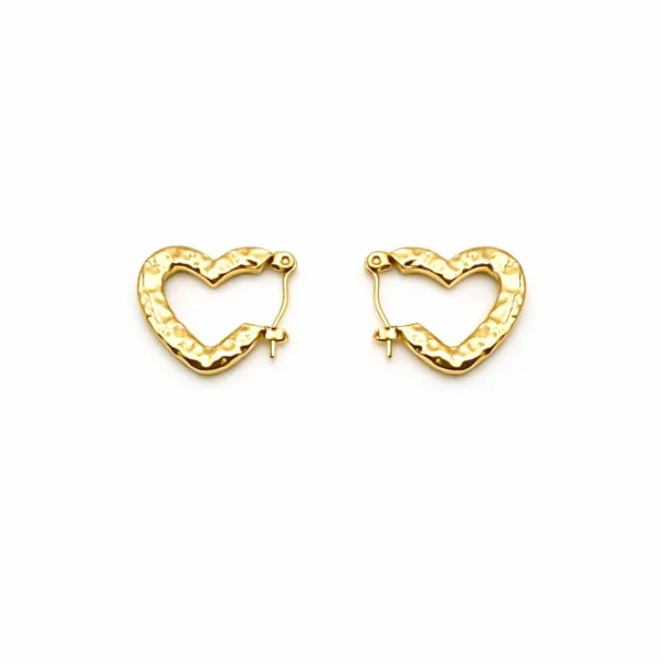 Textured_Heart_Gold_Hoop_Earrings