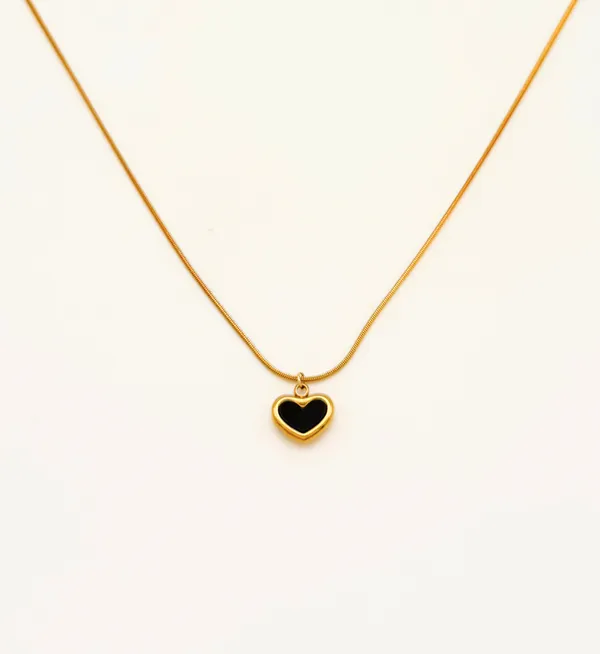 Gold_Plated_Stainless_Steel_With_Black_Heart_Pendant_For_Women