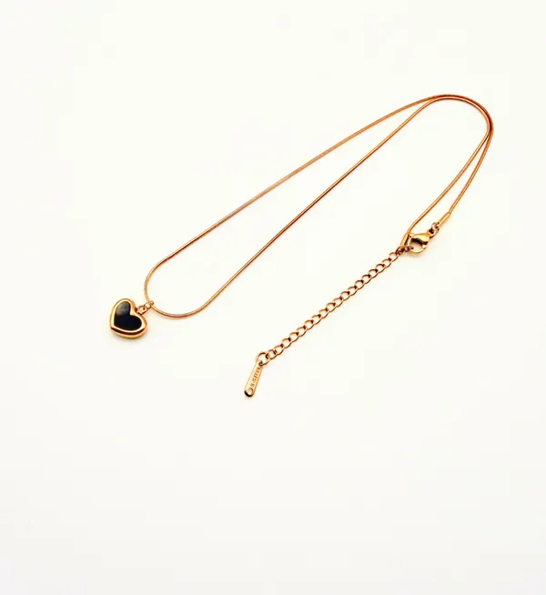 Gold_Plated_Stainless_Steel_With_Black_Heart_Pendant_For_Women