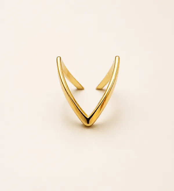 Gold_Plated_Stainless_Steel_V_Shaped_Ring_For_Women