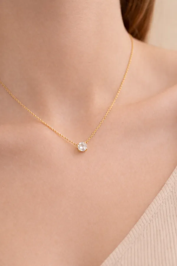 Gold_Plated_Stainless_Steel_Classic_Solitaire_Pendant_For_Women