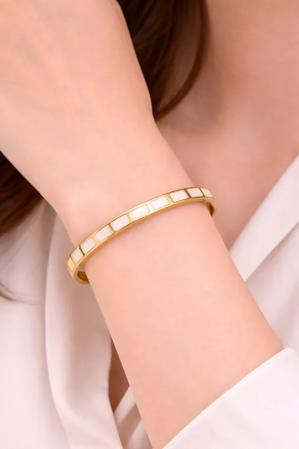 White_Enamel_Gold_Bracelet