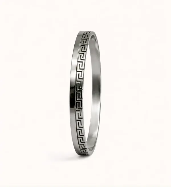 Silver_Plated_Stainless_Steel_Modern_Edge_Statement_Bracelet_For_Men