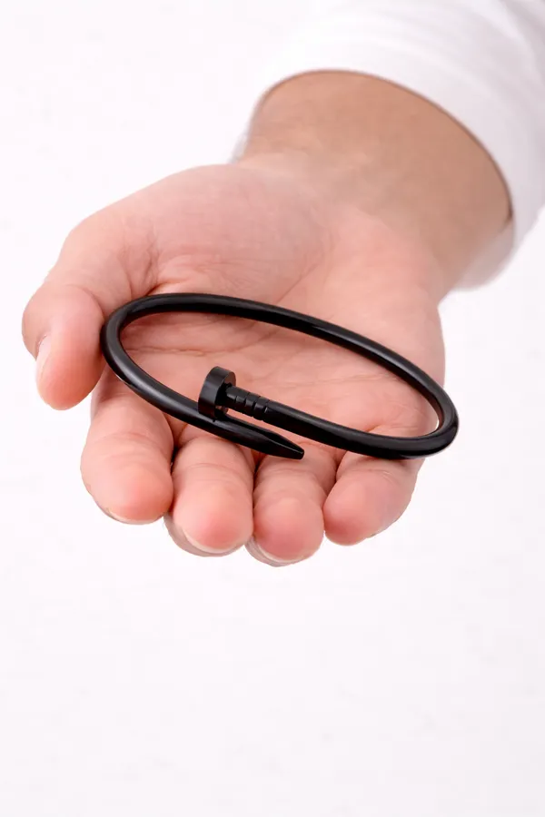 Black_Stainless_Steel_Cartier_Inspired_Nail_Bangle_Bracelet_For_Men