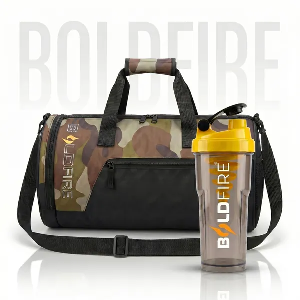 BoldFire_Gym_Combo_Set_–_Premium_Camo_Gym_Duffle_Bag_with_Protein_Shaker_Bottle_|_Waterproof_Sports_Travel_Bag_&_BPA_Free_Leakproof_Gym_Shaker