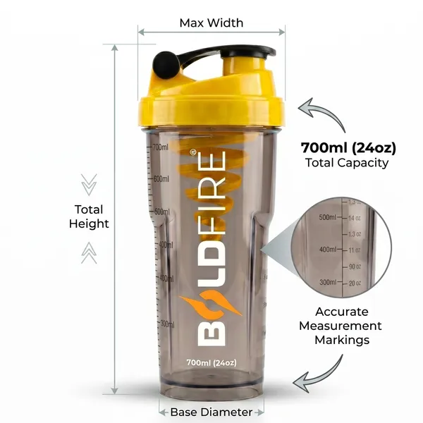 BoldFire_Premium_Gym_Shaker_Bottle_700ml_with_Mixing_Spring_|_Leakproof_Protein_Shaker_for_Gym,_Workout_&_Fitness_|_BPA_Free_Sports_Sipper_Bottle_(Yellow)