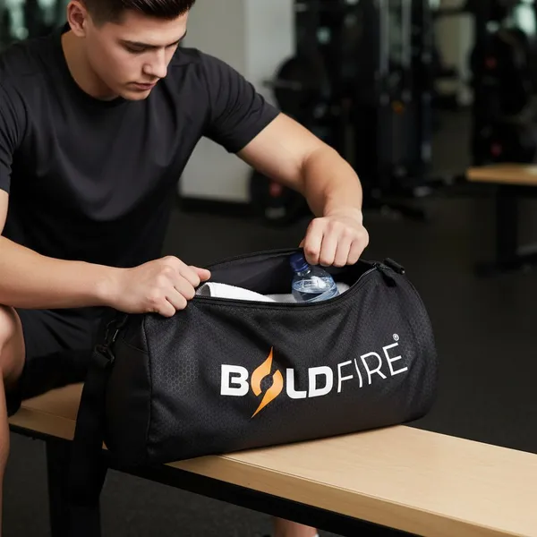 BoldFire_Gym_Combo_Kit_–_Waterproof_Duffle_Bag_with_Wrist_Support_Wraps_&_Shaker_Bottle_|_Complete_Gym_Accessories_Set_for_Men_&_Women
