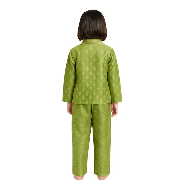 Green_Brocade_Cord_Set_For_Girls