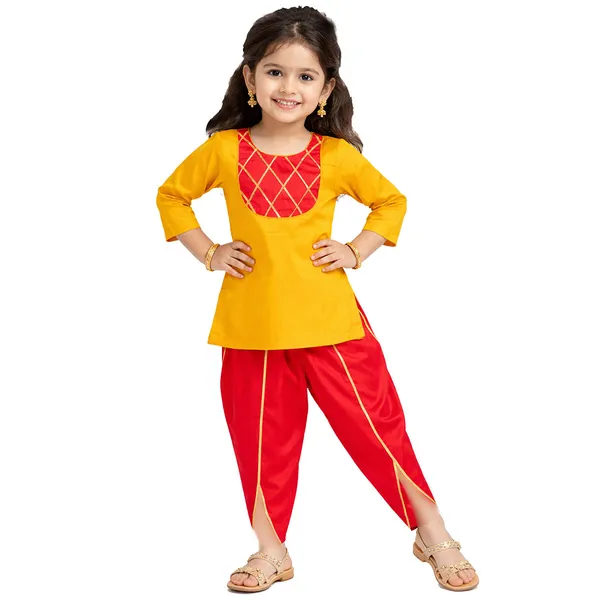 Yellow_Premium_Kurta_Dhoti_Set_For_Kids