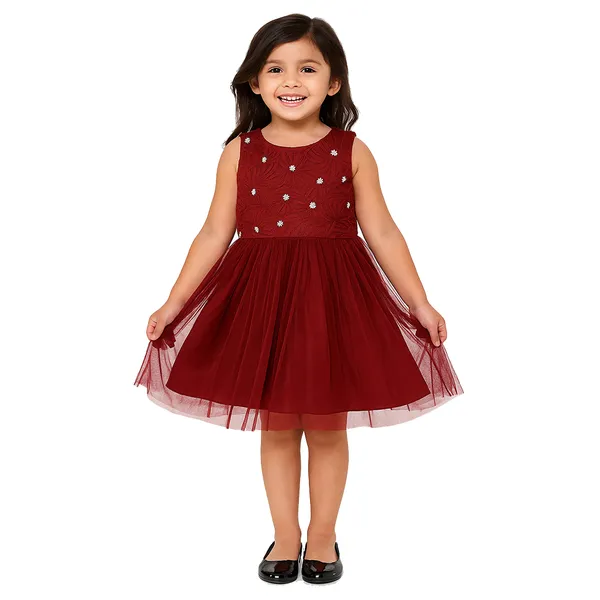 Maroon_Premium_Beautiful_Birthday_Dress_For_Kids