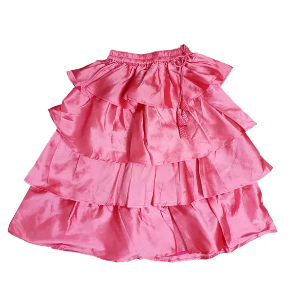 Pink_Premium_Three_Tire_Lehenga_Choli_For_Kids