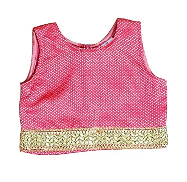 Pink_Premium_Three_Tire_Lehenga_Choli_For_Kids