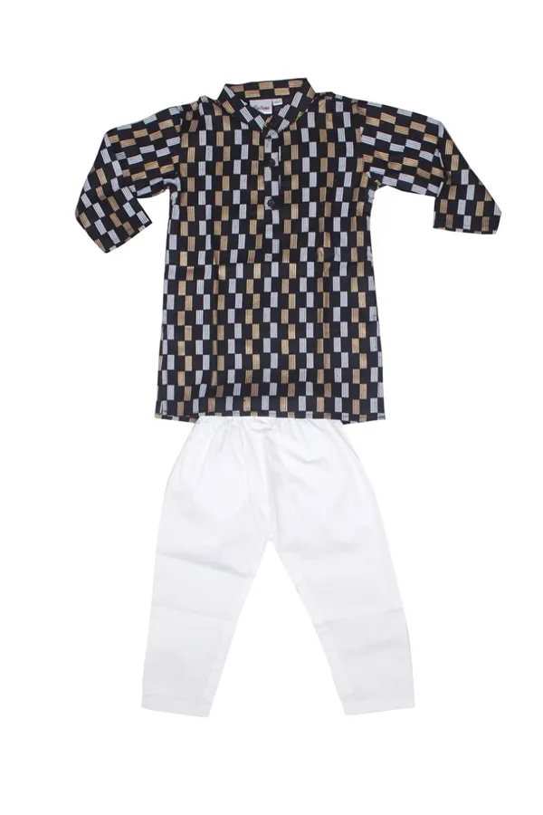 Black_Premium_Cotton_Kurta_Pajama_Set_For_Kids
