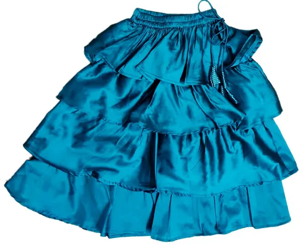 Teal_Green_Premium_Three_Tire_Lehenga_Choli_For_Kids