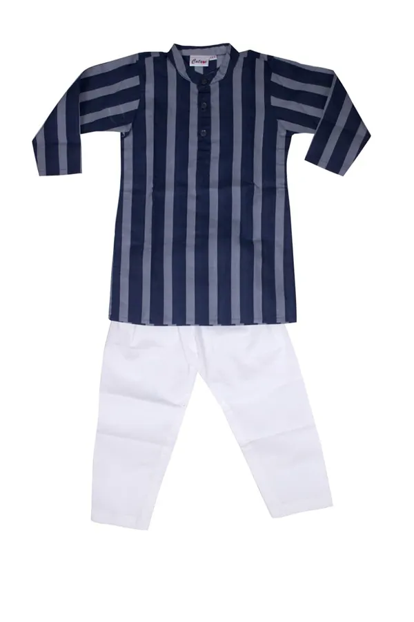 Dark_Blue_Premium_Cotton_Kurta_Pajama_Set_For_Kids