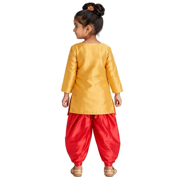Multicolor_Premium_Brocade_Silk_Choli_Suit_For_Kids