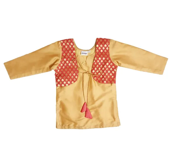 Multicolor_Premium_Brocade_Silk_Choli_Suit_For_Kids
